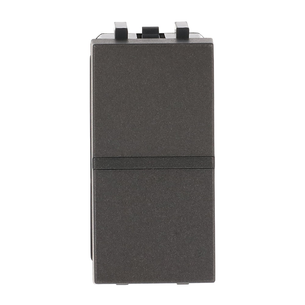 Switch unipolare 1 modulo 16AX 110-250V con LED antracite Zenit per uso residenziale e commerciale