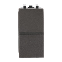 Switch unipolare 1 modulo 16AX 110-250V con LED antracite Zenit per uso residenziale e commerciale