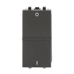 Switch bipolare 2 poli con LED antracite 16AX 110-250V uso domestico e professionale