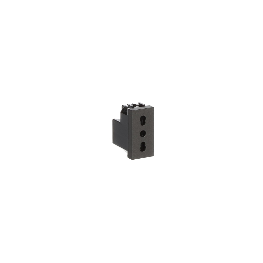 Presa bipasso 16/10A 250V Anthracite sicurezza bambini installazioni residenziali e commerciali