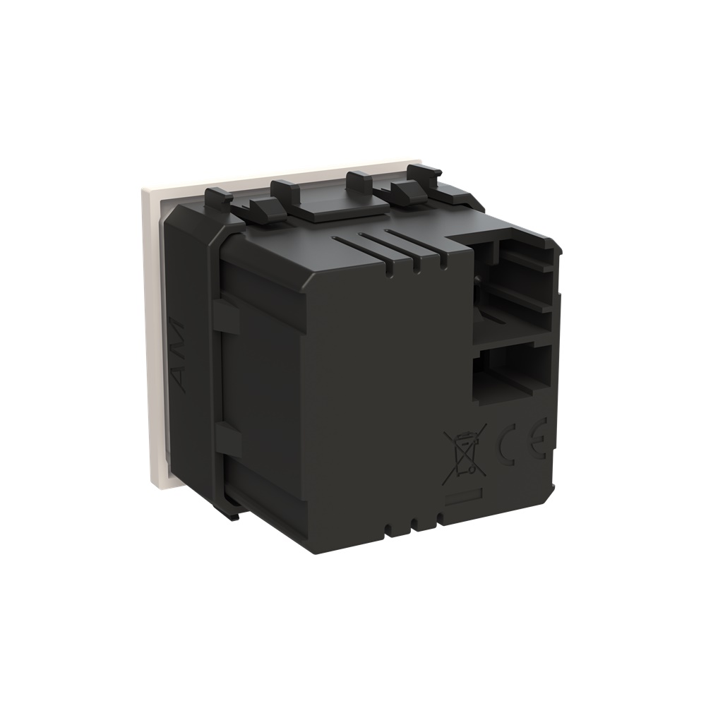 Luce segnalazione LED bianca 230V 3VA 20 lumen 2 moduli con batteria ricaricabile integrata