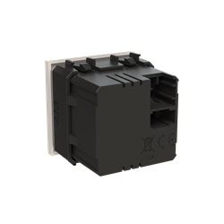 Luce segnalazione LED bianca 230V 3VA 20 lumen 2 moduli con batteria ricaricabile integrata