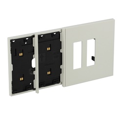 Frame elettrificato 4 moduli bianco doppia presa Italia