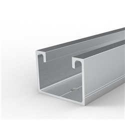 Spezzone profilo alluminio ribassato 363mm 2 fori interasse 333mm uso tecnico