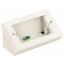 Scatola da tavolo inclinata 4 moduli bianco altezza variabile per installazioni elettriche
