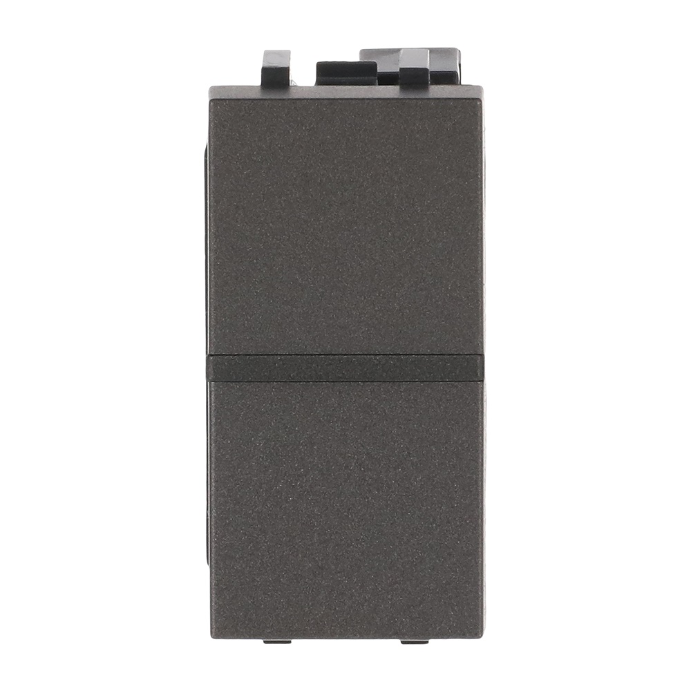 Pulsante unipolare 1P 1NO 16A 110-250V senza imprint colore antracite per impianti elettrici