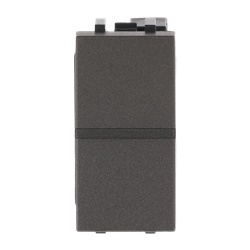 Pulsante unipolare 1P 1NO 16A 110-250V senza imprint colore antracite per impianti elettrici