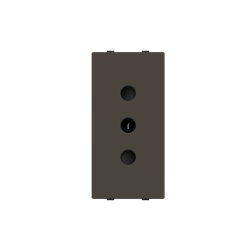 Presa di corrente italiana 10A 250V 2P+E sicurezza bambini 1 modulo Anthracite
