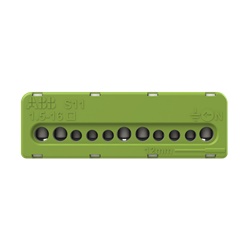 Morsetto vite verde 100A per conduttori 5x16mm² e 6x6mm² impianti elettrici industriali e civili