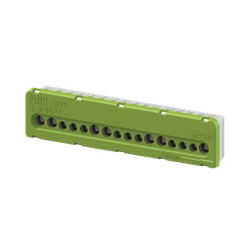 Morsetto vite verde 100A per conduttori 7x16mm² e 9x6mm² applicazioni elettriche