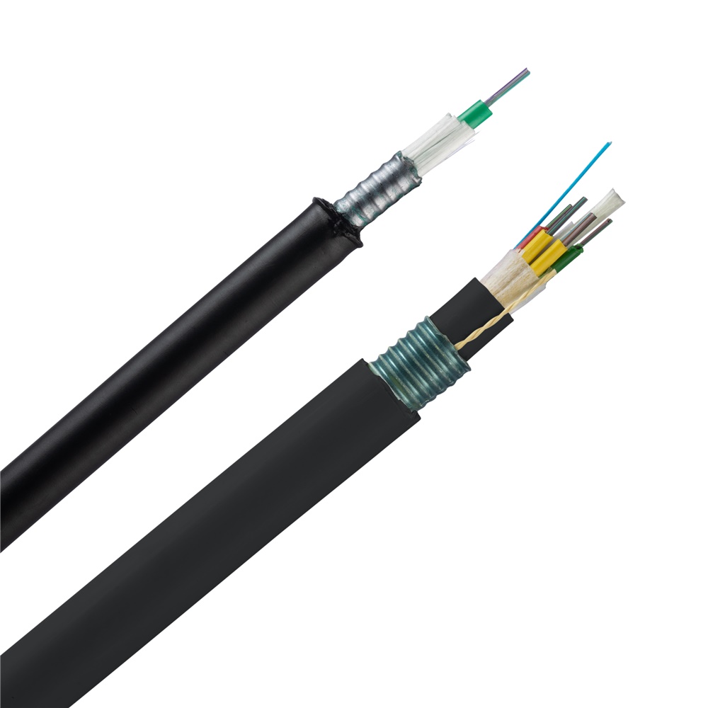 144 Cavo in fibra, OS2, a trefoli blindati per interni/esterni, LSZH , Cca, 250µm
