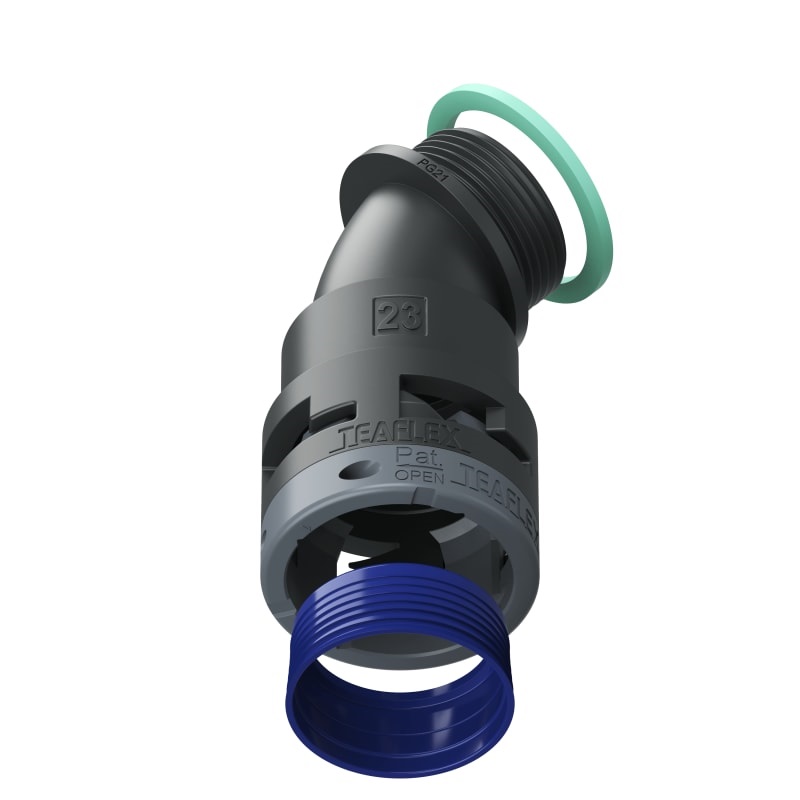 CURVA 45 IP68 BF23 PG21 NERO