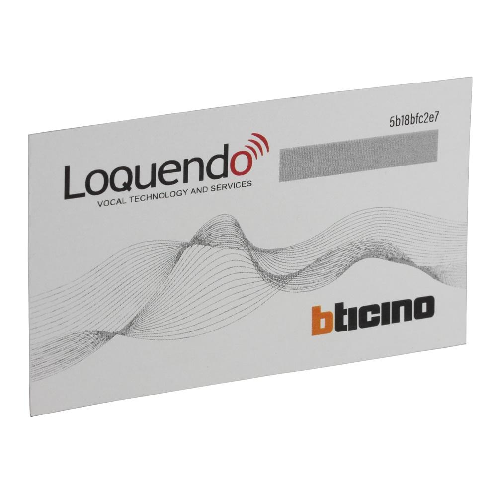 Card licenza Loquendo sintesi vocale per programmazione centrali domotiche