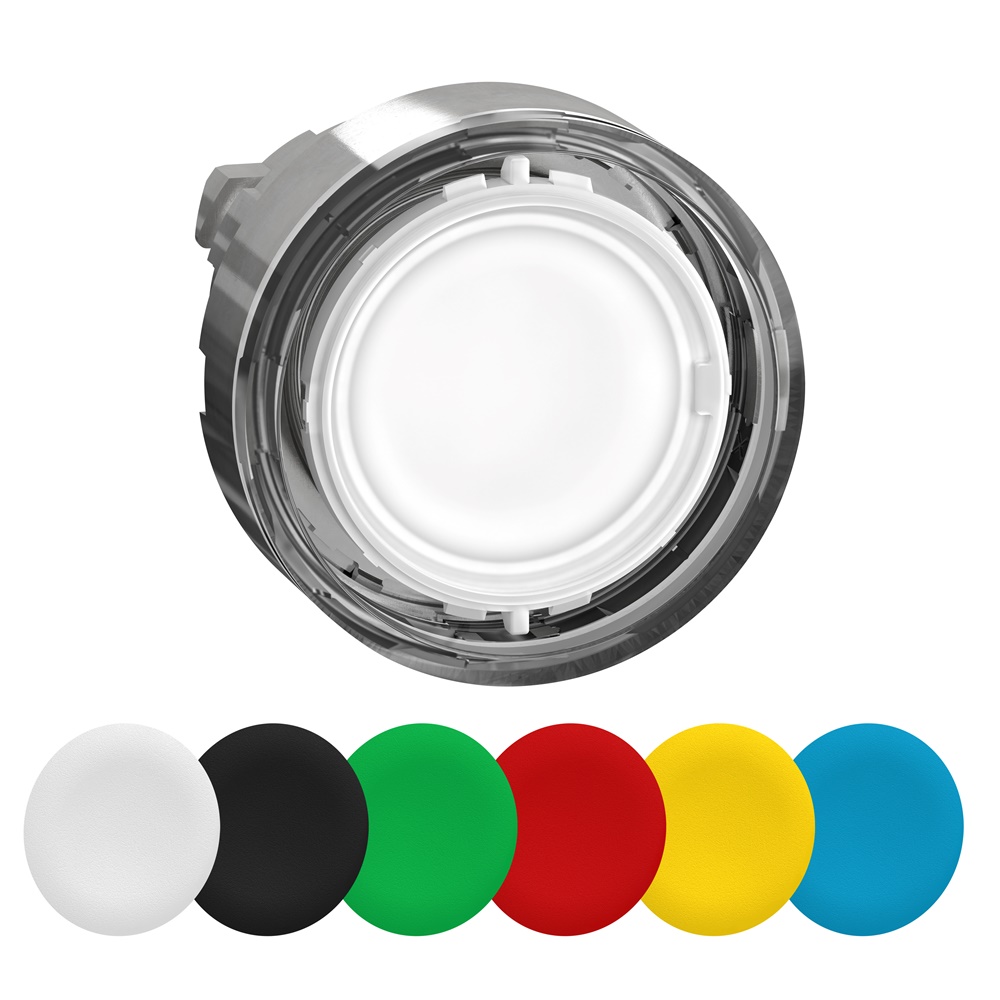 Testa pulsante luminoso con 6 capsule colorate- per LED universale