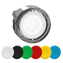Testa pulsante luminoso con 6 capsule colorate- per LED universale