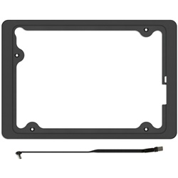 Supporto parete iPad 10,9-11 nero con cavo USB-C fissaggio tasselli