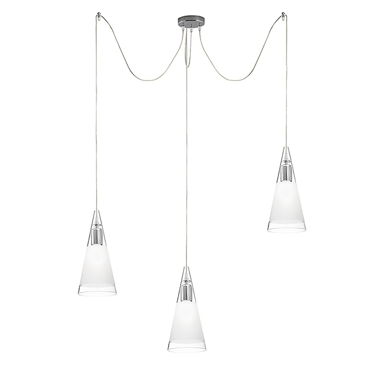 SOSPENSIONE E27 CRISTALLO 3X75W