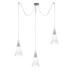 SOSPENSIONE E27 CRISTALLO 3X75W