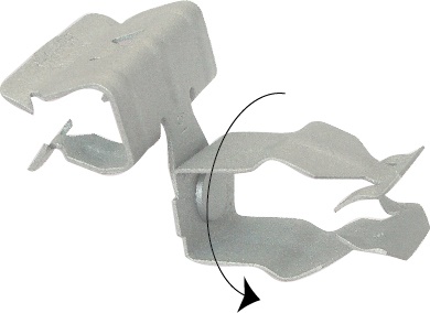Clip fissaggio tubi 18-22 mm spessore 15-20 mm acciaio alta resistenza per uso elettrico industriale