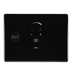 Pannello controllo montaggio a parete volume e selezione ingresso diffusione sonora nero/bianco