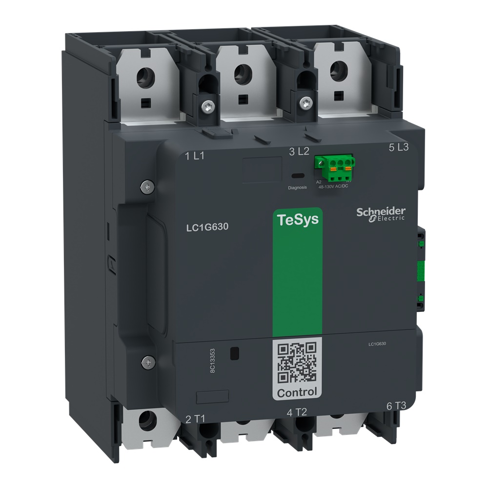 Contattore elevata potenza TeSys Giga, 3P (3NO), AC3 630A, versione Standard, bobina elettronica 48…130V AC/DC