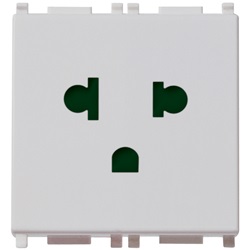 PRESA SICURY 2P+T 16A USA+EU SILVER