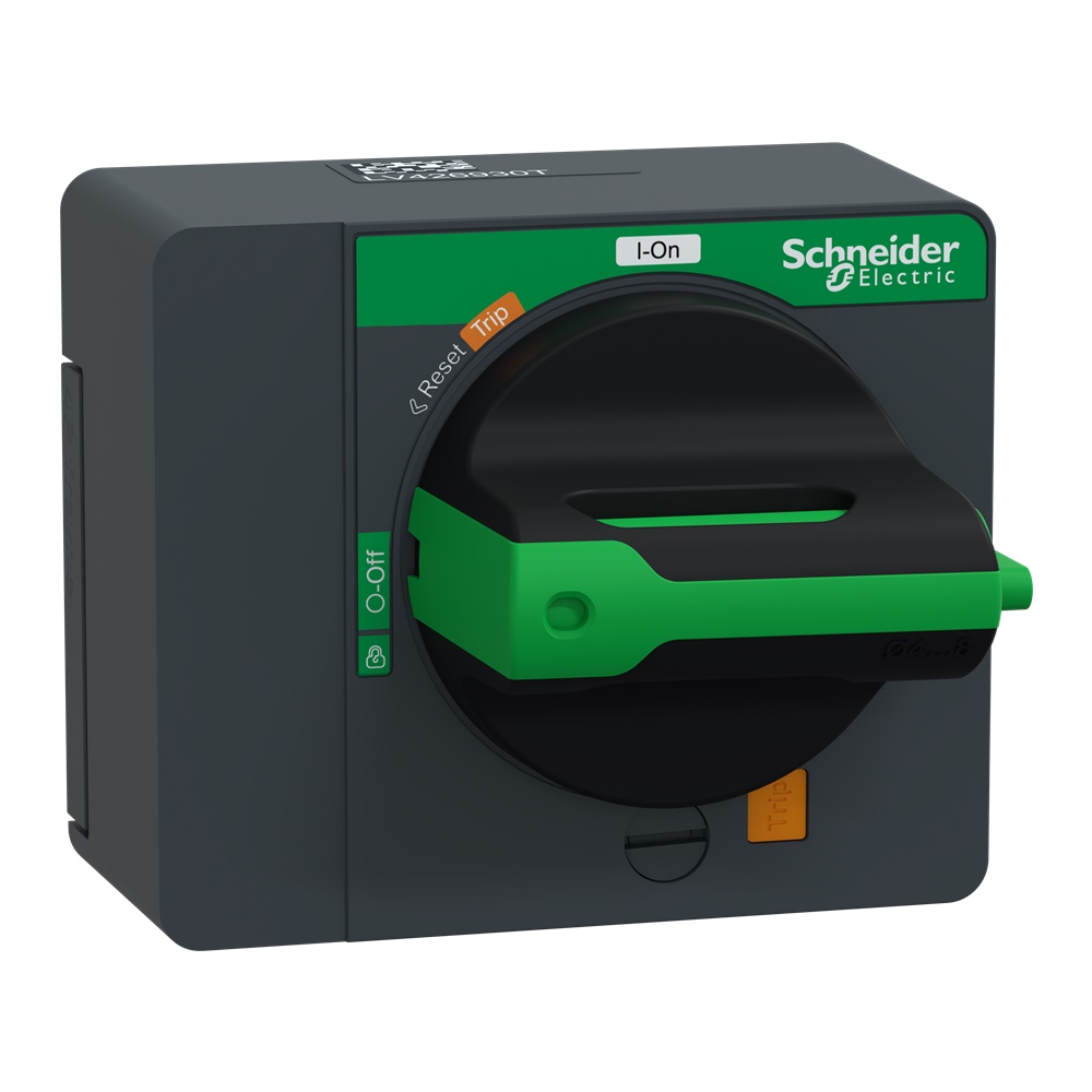 Manovra rotativa diretta nera IP40 per interruttori ComPacT NSXm e PowerPact B