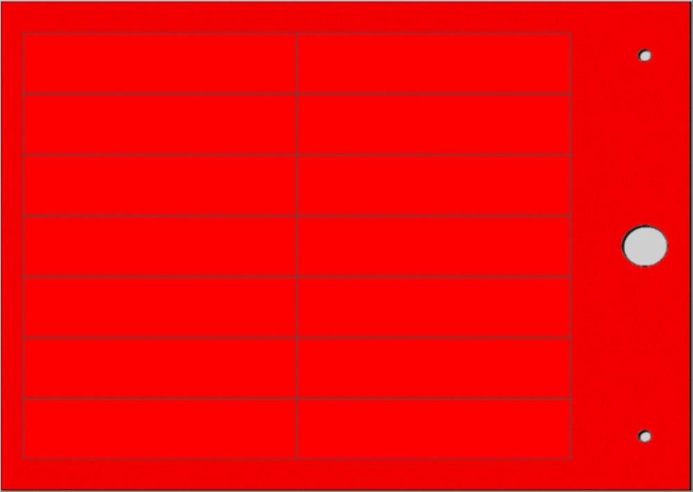 Targhetta MG-TAP rossa 15x67 mm identificazione cavi e componenti
