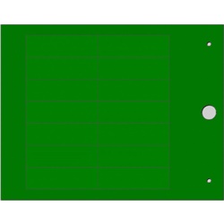 Targhetta MG-TAP verde 15x49 mm per cavi e componenti industriali