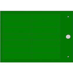 Targhetta MG-TAP verde 15x67 mm per cavi e componenti industriali