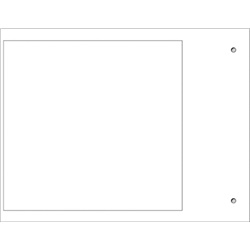 Targa quadro MG-VRT-R bianca PVC 105x110 per personalizzazione industriale