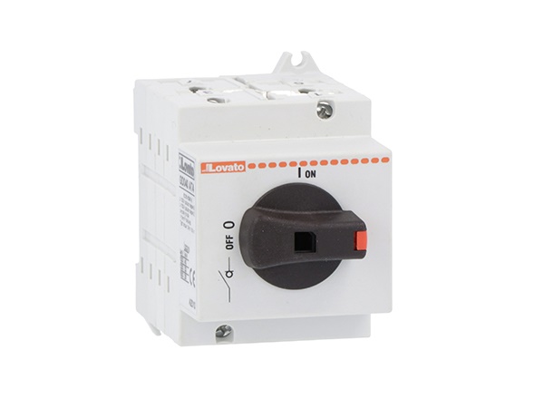 Interruttore sezionatore DC 25A 1200V comando diretto per fotovoltaico
