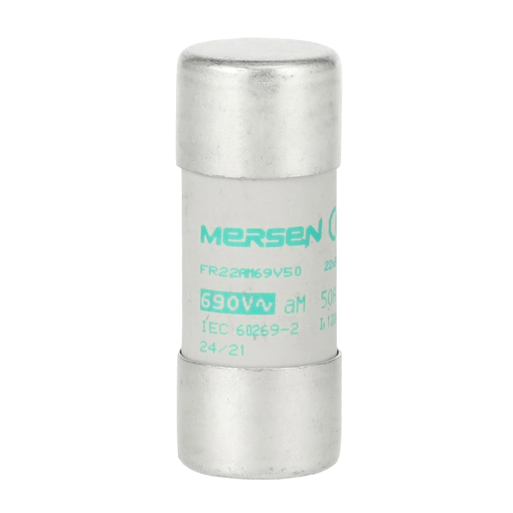 Fusibile AM 22x58 mm 50A protezione motori circuiti elettrici