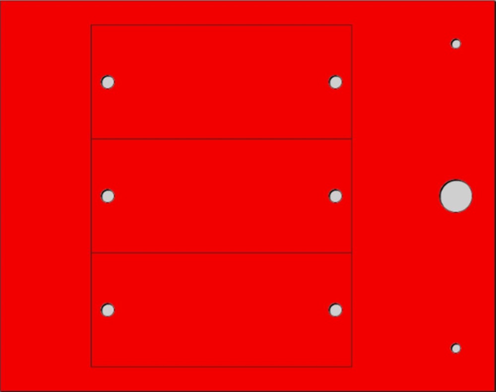 Targa rivettata 4mm MG-VRT-RH rossa per targhe quadro personalizzate industria