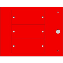 Targa rivettata 4mm MG-VRT-RH rossa per targhe quadro personalizzate industria