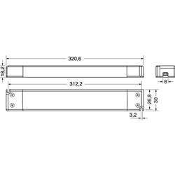 LED DRIVER 100W 24VCC design slim installazione spazi ridotti per sistemi illuminazione LED professionale