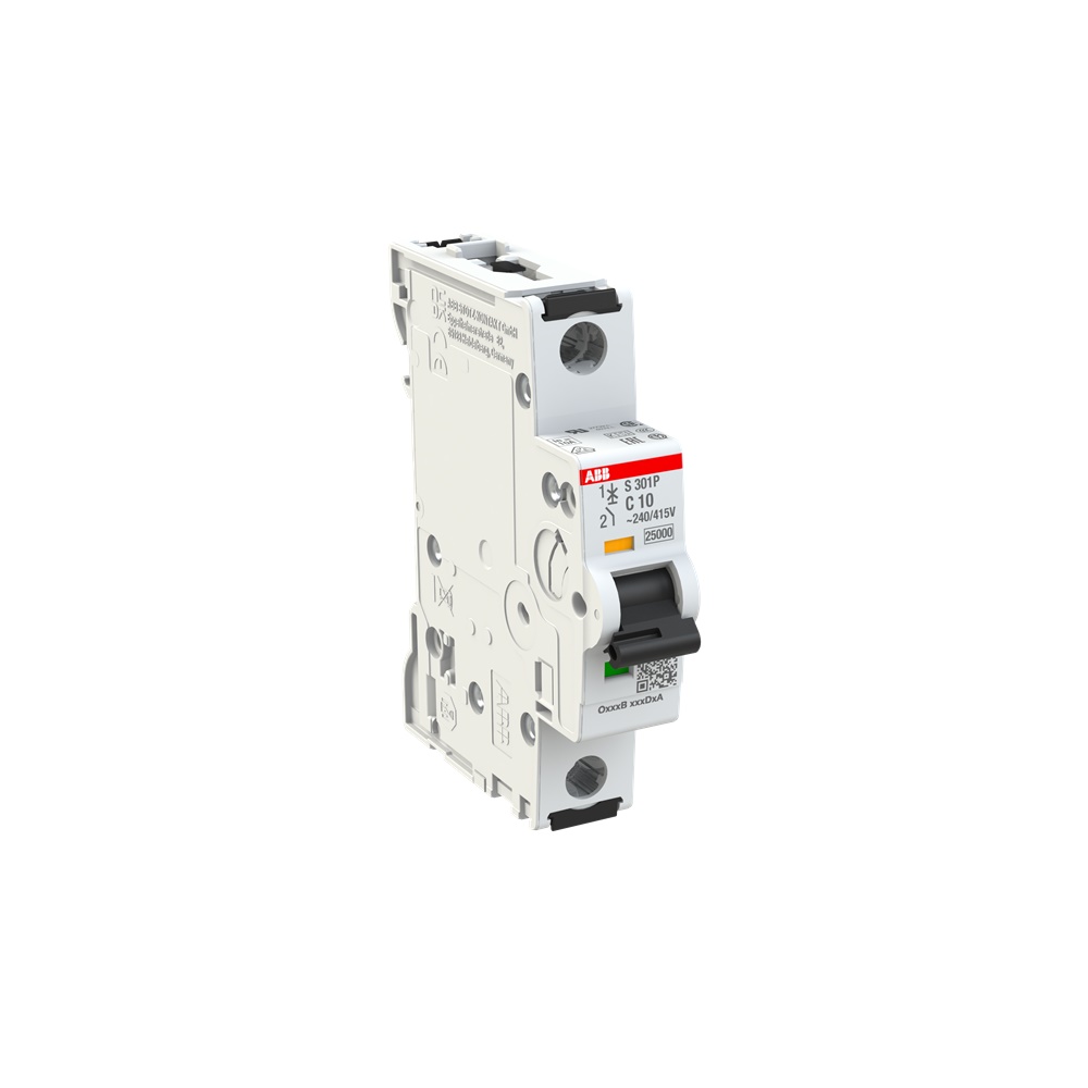 Interruttore automatico S300P 1P 10A tipo C protezione sovraccarichi cortocircuiti uso industriale e civile