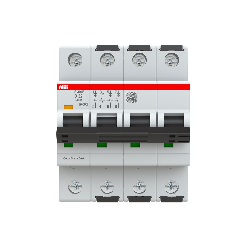 Interruttore automatico S304P 4 poli 32A D curva D protezione sovraccarico cortocircuito uso industriale residenziale