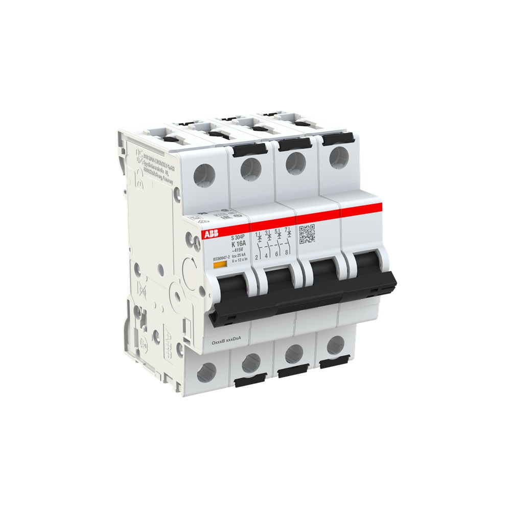 Interruttore automatico S304P 2 poli 16A K 400V protezione sovraccarico e cortocircuito impianti civili industriali