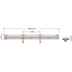 STR.LED COB RGB+CCT 18W 24V IP65 illuminazione regolabile per interni ed esterni