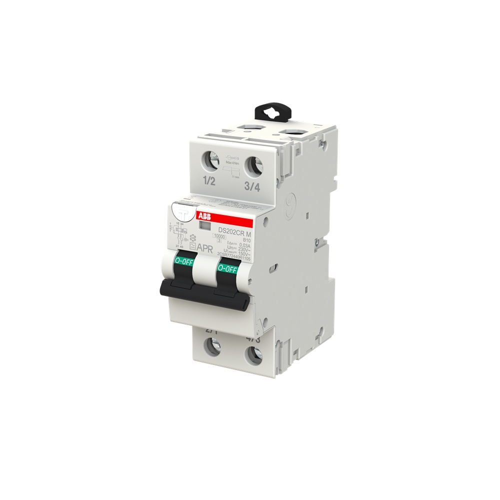 Interruttore magnetotermico differenziale 2P 10 A 30 mA tipo A per protezione impianti elettrici domestici e industriali