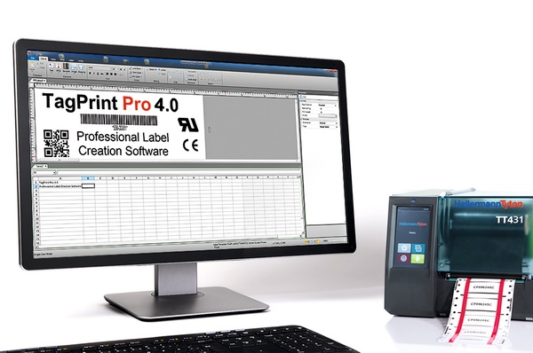 Software etichette TagPrint Pro 4.0 compatibile Windows 7-10 con design personalizzabile e stampa barcode