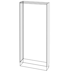 Quadro componibile QDX 630L 630A IP43 pavimento pannelli laterali 1600x300