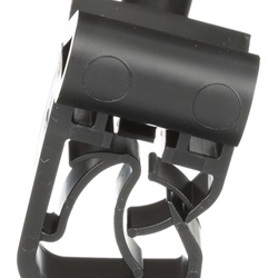 Clip per bordo UCCAD-C130, perpendicolare, cavo verso il basso, nero, UV, PK100