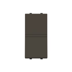 Pulsante elettrico 1P 1NO antracite con vite fissaggio per impianti elettrici