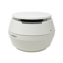 Rivelatore ottico fumo wireless indirizzato sensibile segnalazione LED 360° uso antincendio