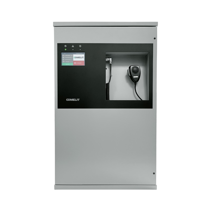 Serie LogiVox - Centrale EVAC compatta 6 zone, 500W totali linea A/B, display touch 4.3, microfono PTT, EN54-16/4