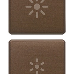 Due tasti Flat dimmer bronzo intercambiabili per controllo luce residenziale