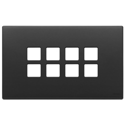Placca 4 moduli 8 comandi Flat domotici KNX metallo grigio antracite