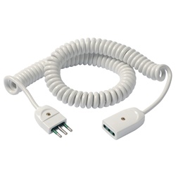Cavo prolunga estensibile 3G0,75 mm² 5 metri bianco uso domestico e professionale